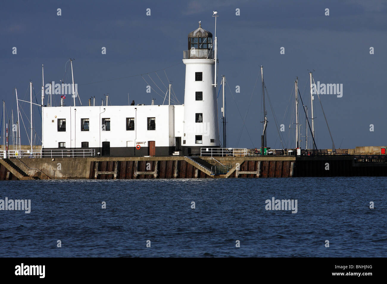 Der Leuchtturm in Scarborough Stockfoto
