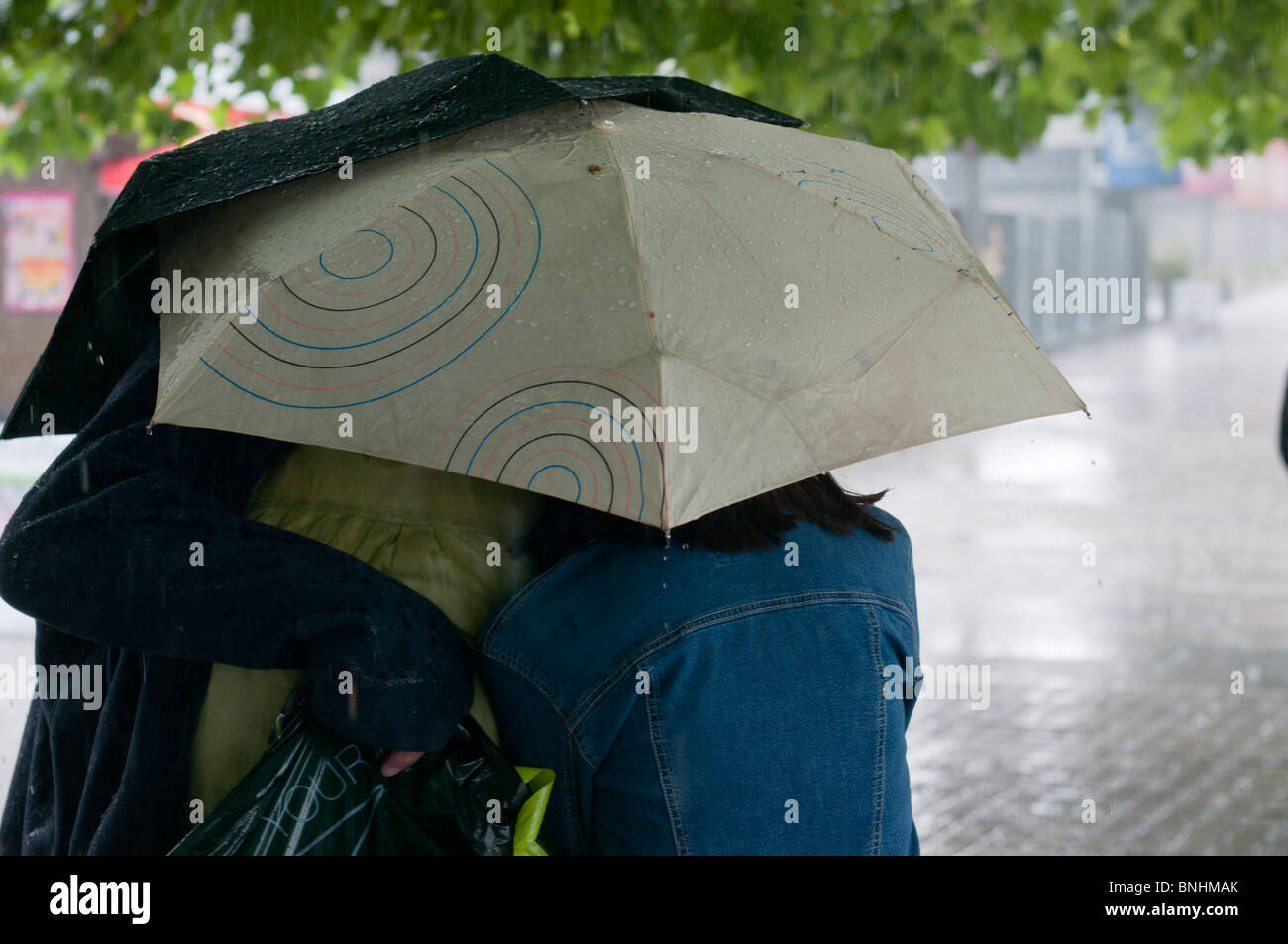 Regen in London Stockfoto