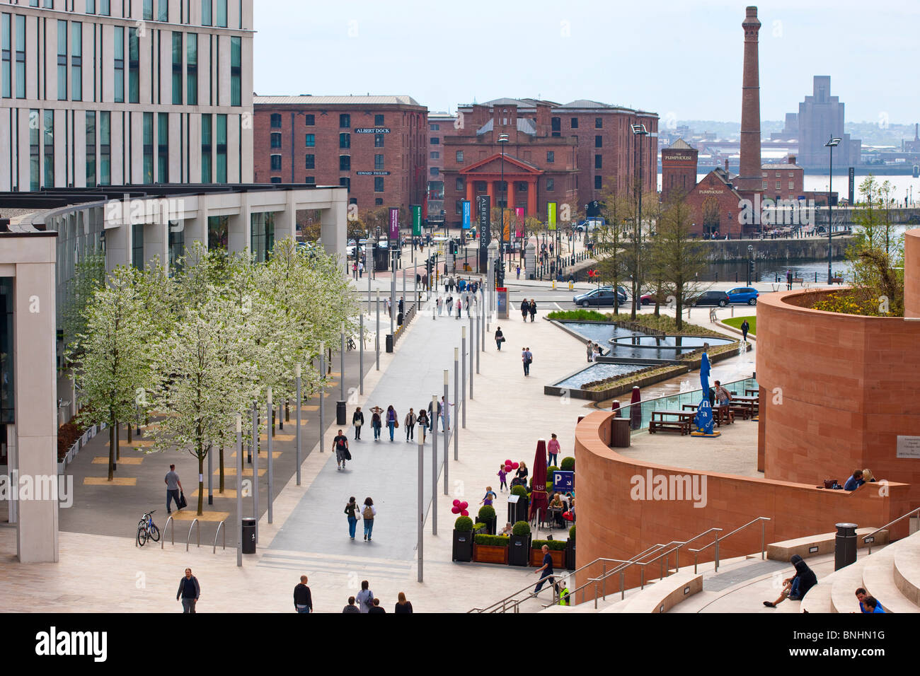 Liverpool One Shopping Mall Komplex Liverpool England UK auf Alberts Docks Stockfoto