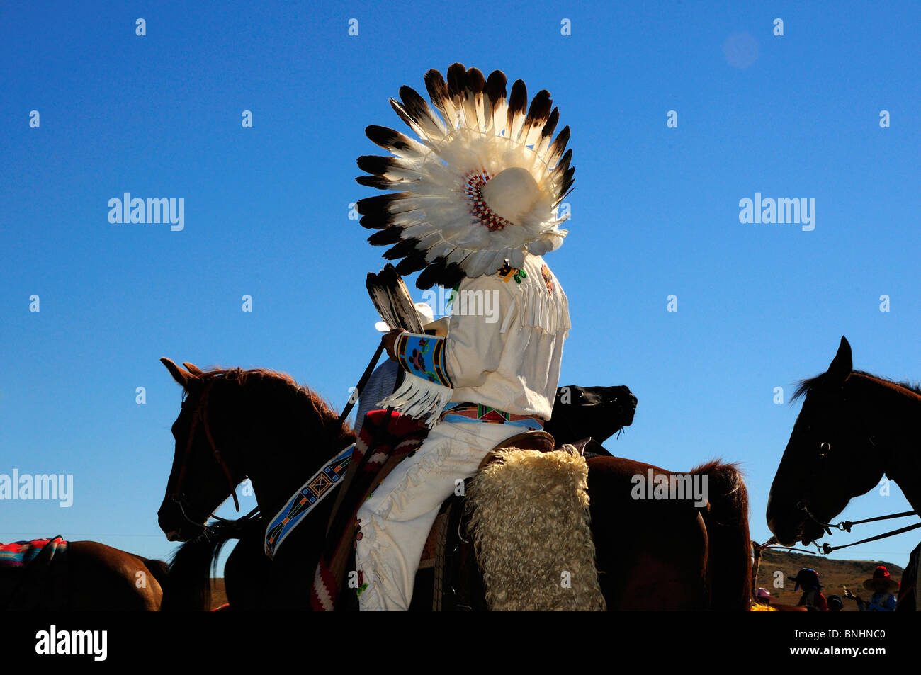 USA Crow Fair Indian Pow Wow Crow Agentur Montana Powwow Native Americans amerikanische Eingeborene First Nation Indianer Kultur treffen Stockfoto