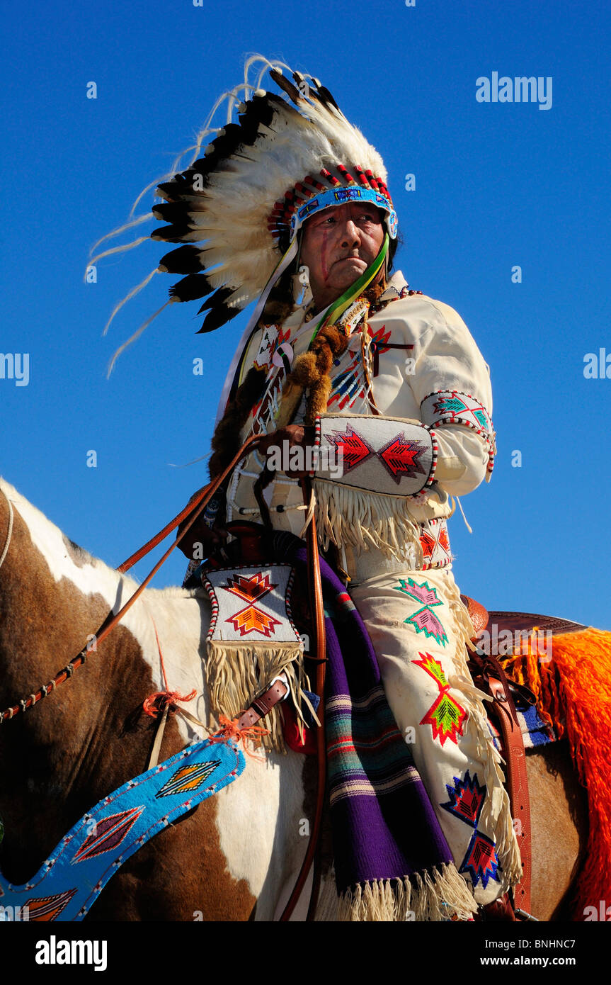 USA Crow Fair Indian Pow Wow Crow Agentur Montana Powwow Native Americans amerikanische Eingeborene First Nation Indianer Kultur treffen Stockfoto