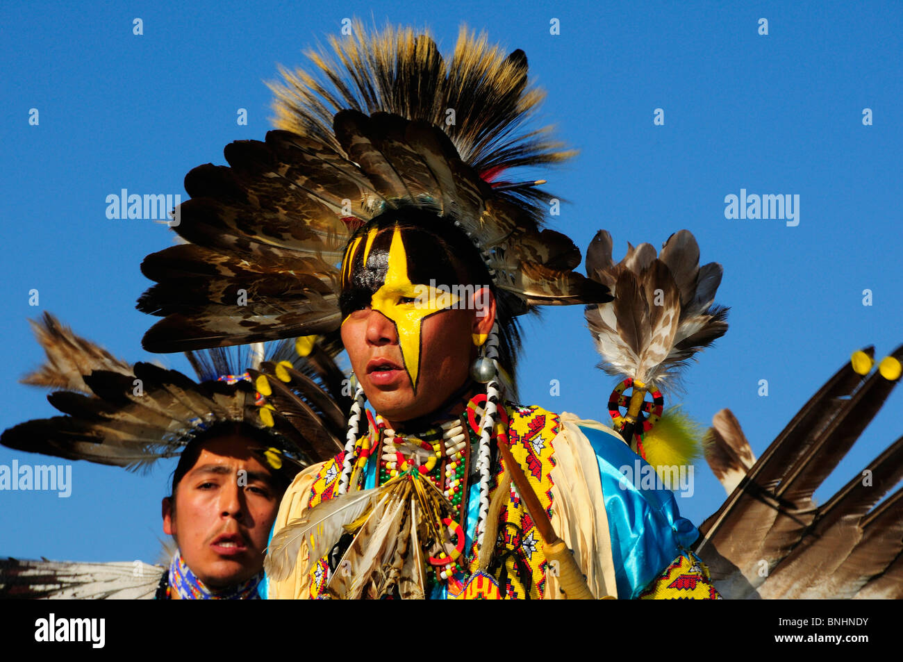 USA Crow Fair Indian Pow Wow Crow Agentur Montana Powwow Native Americans amerikanische Eingeborene First Nation Indianer Kultur treffen Stockfoto