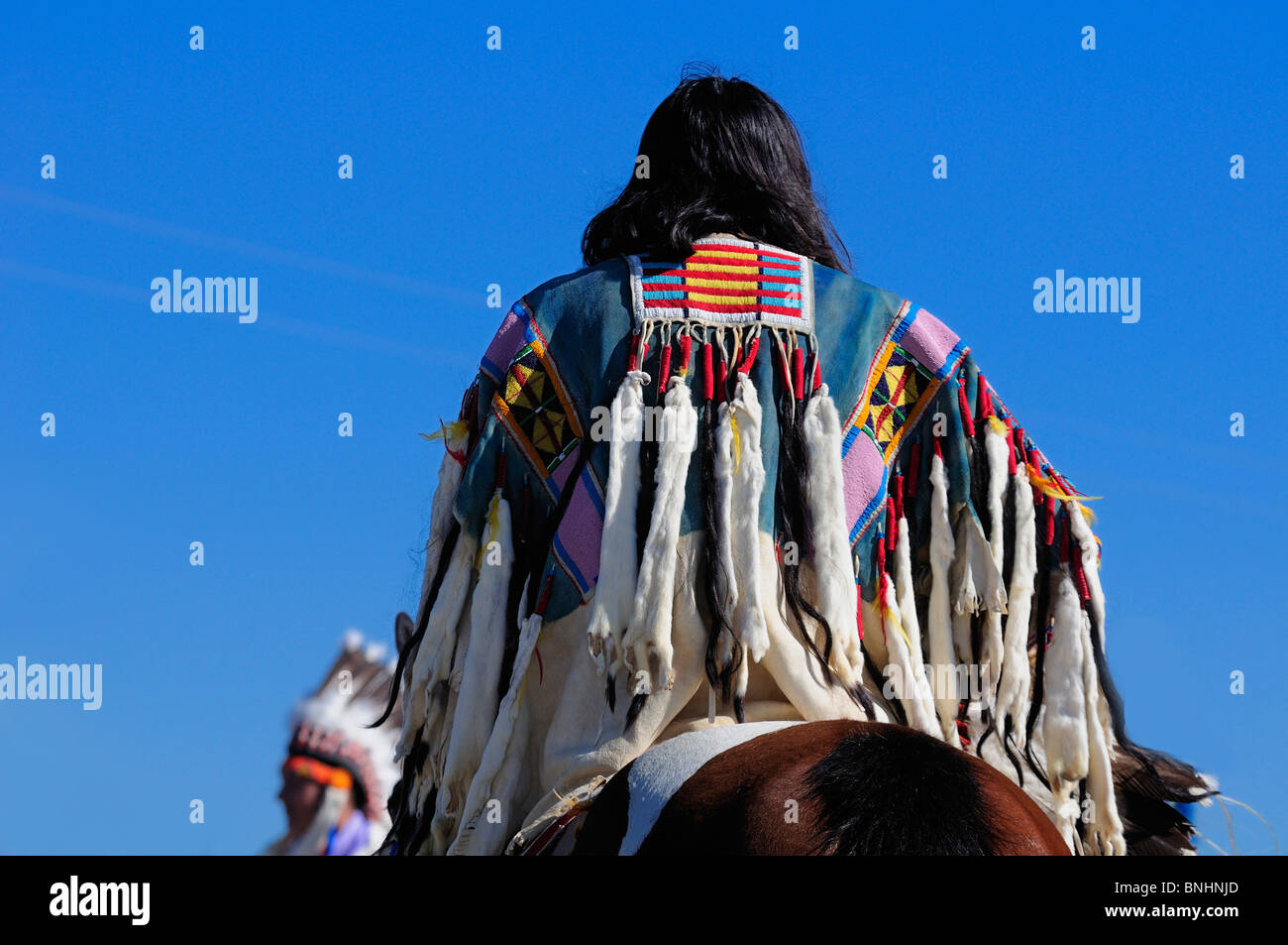 USA Crow Fair Indian Pow Wow Crow Agentur Montana Powwow Native Americans amerikanische Eingeborene First Nation Indianer Kultur treffen Stockfoto