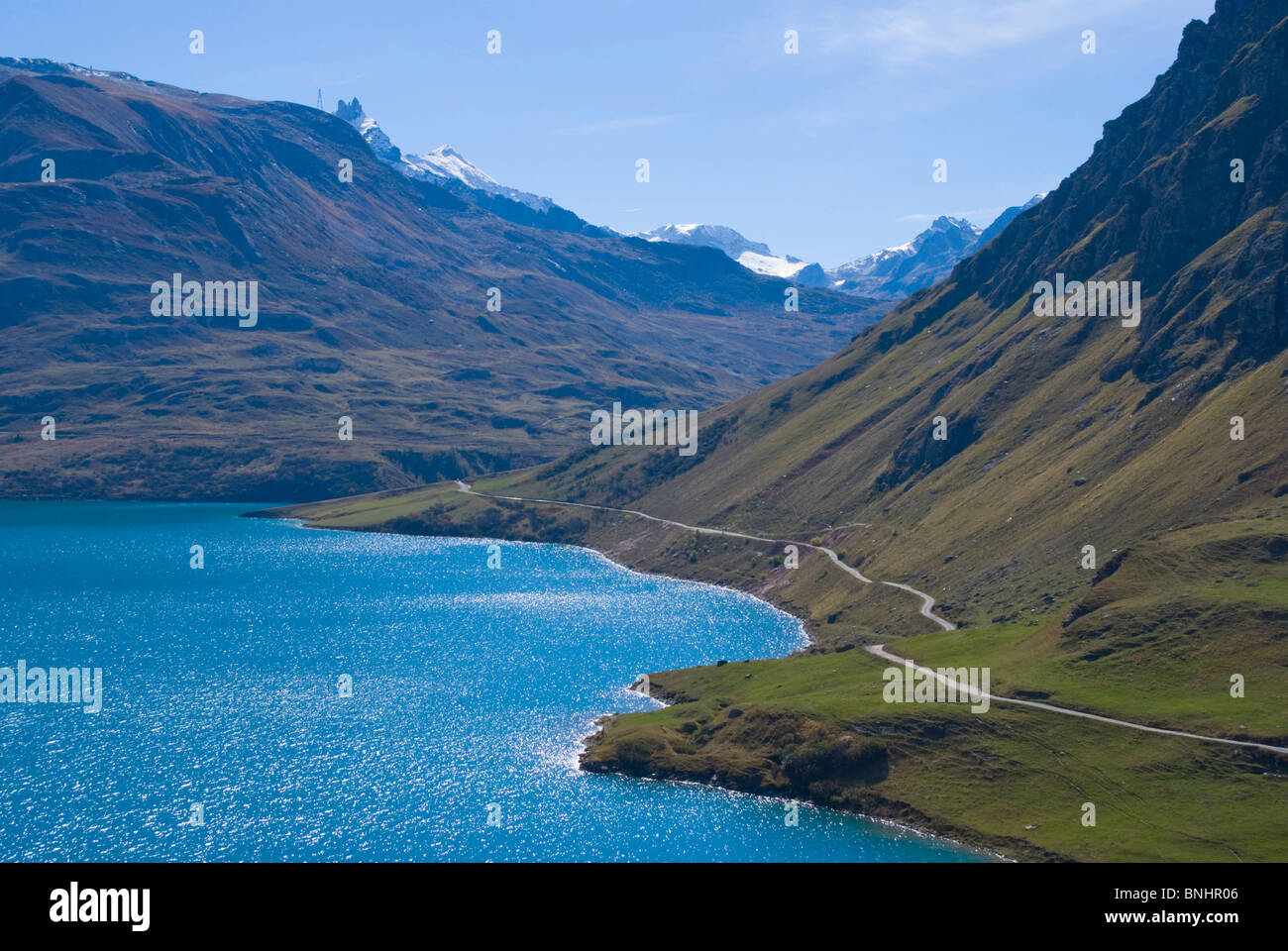Europa Frankreich Savoie See Mont Cenis Termignon See Mont Cenis Lac du mont Cenis Reisen Reiseziel historischen dam künstlich Stockfoto