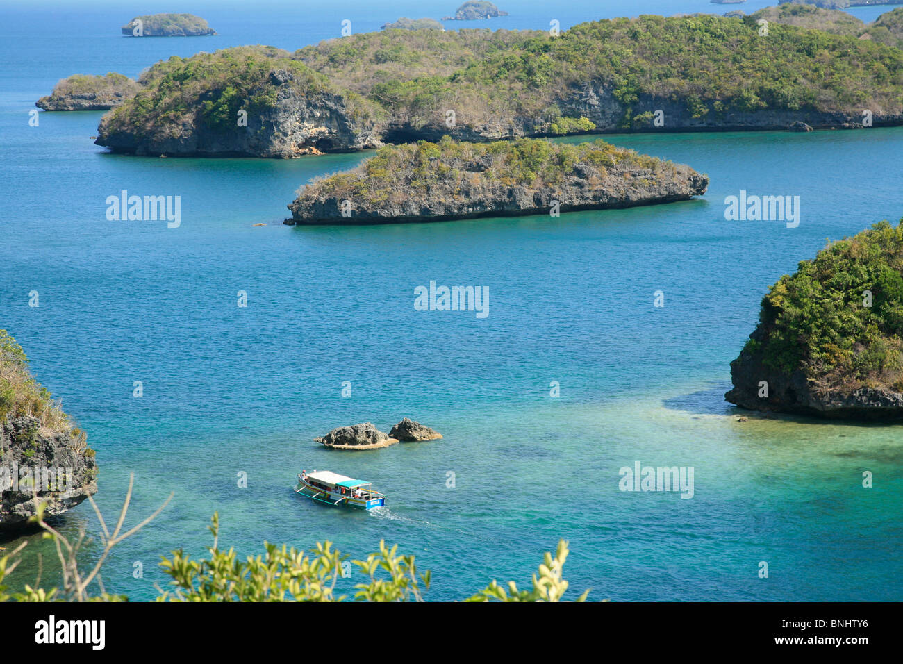 Philippinen Asien Luzon Lingayen Golf Insel Westküste hundert Inseln Nationalpark Lucap Meer kleine Inseln wenig Inseln Stockfoto
