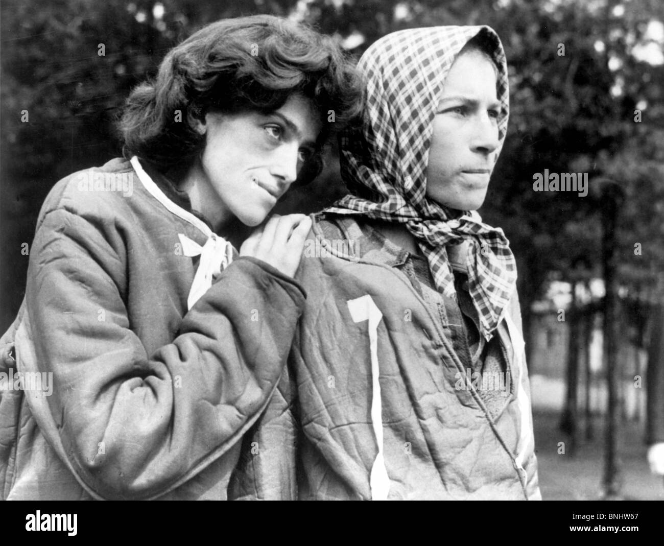 Dem zweiten Weltkrieg Belsen Holocaust Deutschland April 1945 Geschichte historische historische Gefangenen Gefangener Nazi Stockfoto