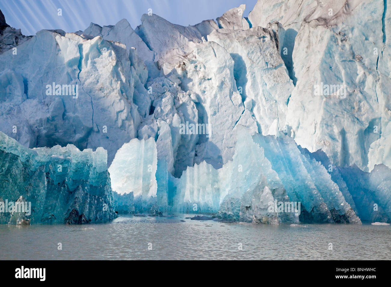 USA Alaska Glacier Bay Nationalpark Reid Gletscher - Eisberge Stockfoto