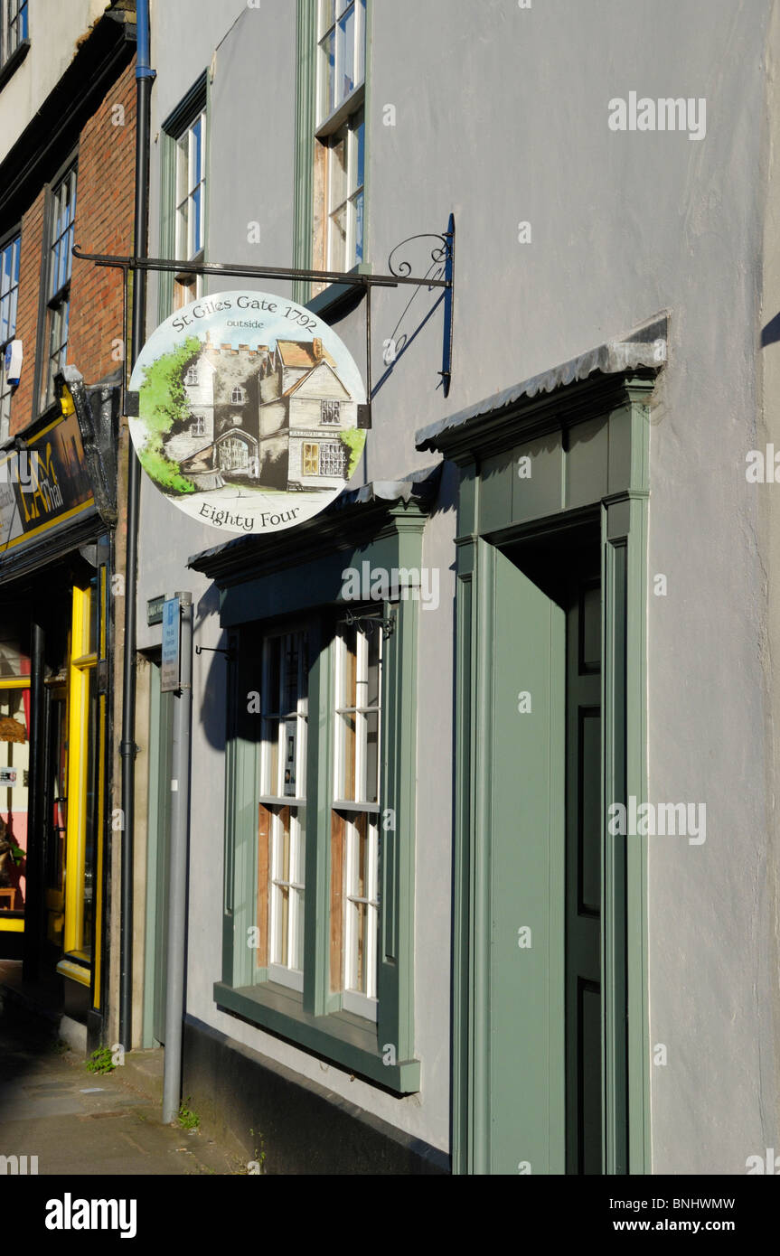 Haus Nummer 84 St Giles Street, Norwich, Norfolk, England Stockfoto