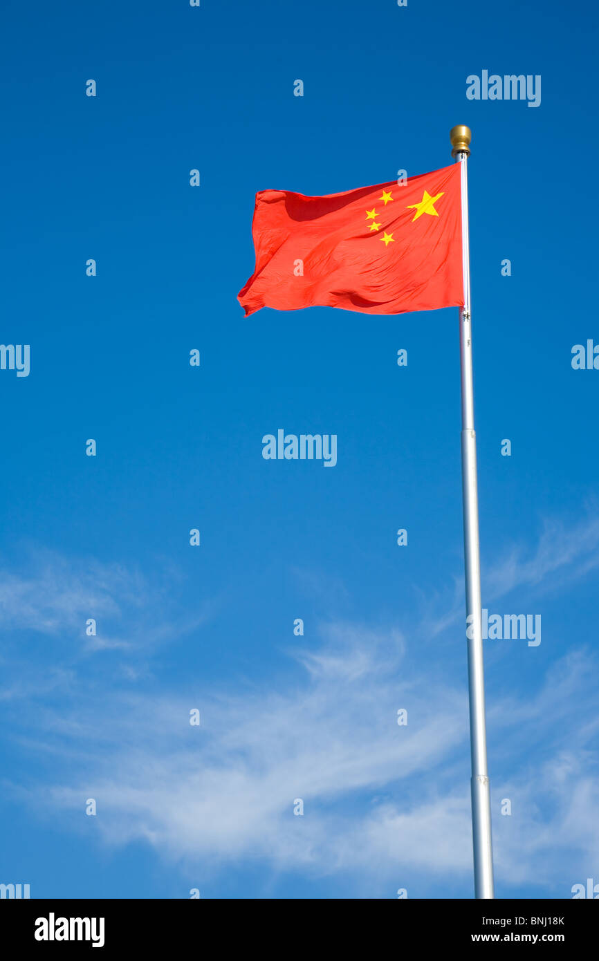 Chinesische Flagge Peking China Stockfoto