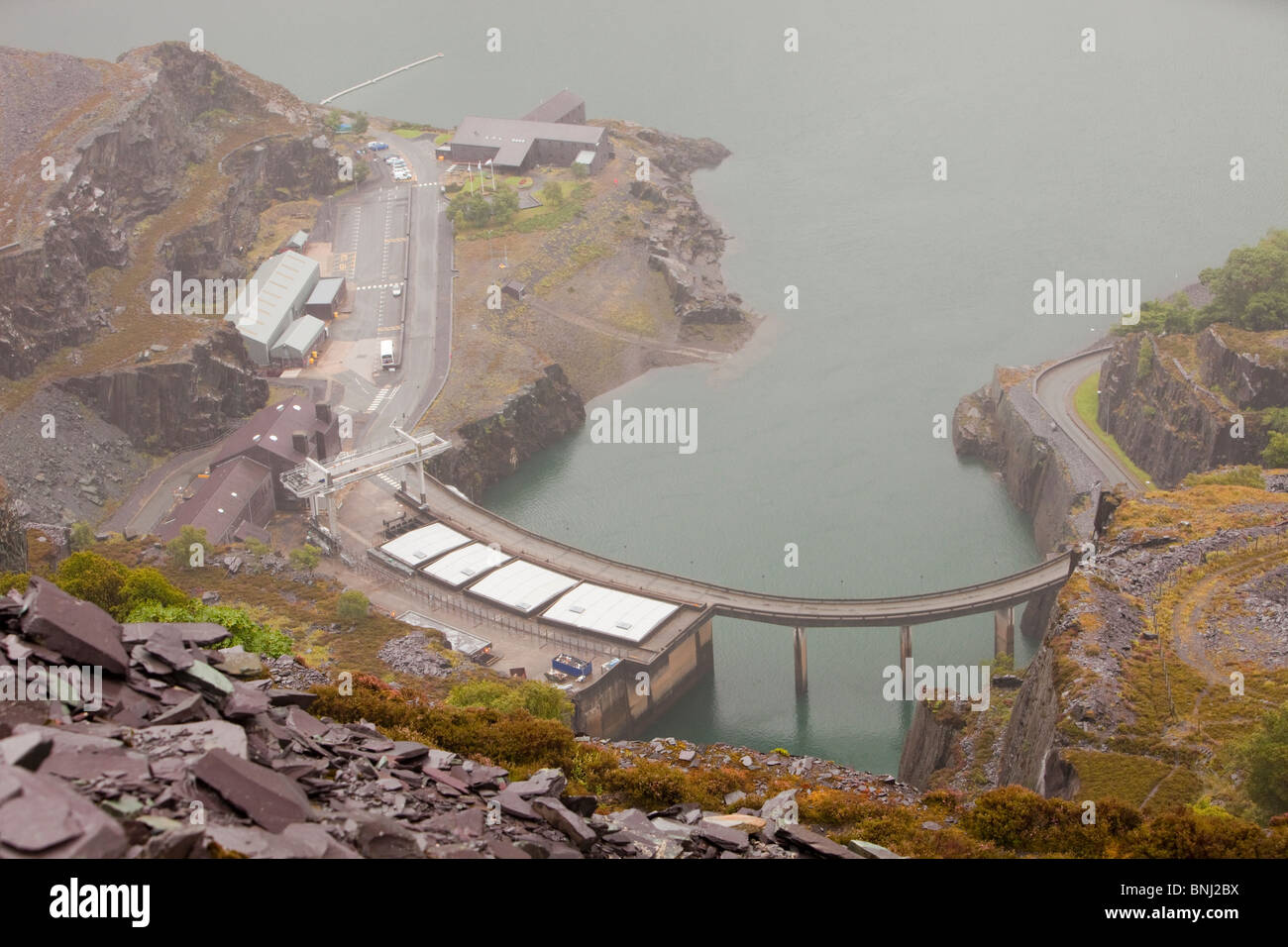 Dinorwig Wasserkraftwerk in Llanberis, Snowdonia, Nord-Wales. Stockfoto