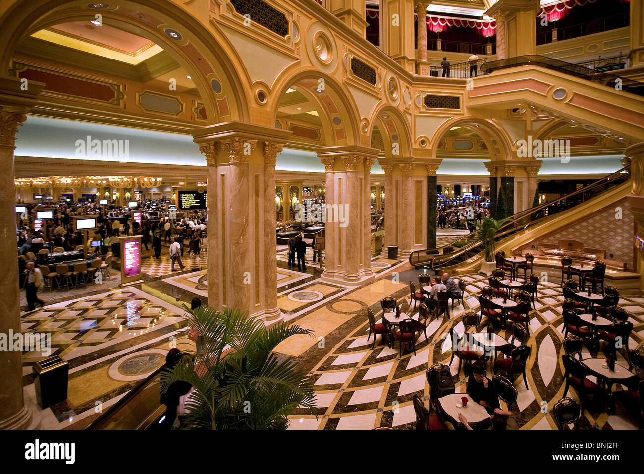 China Macao Macau Stadt schmückt das Venetian Casino Casino in Kurven Innendekoration Stockfoto