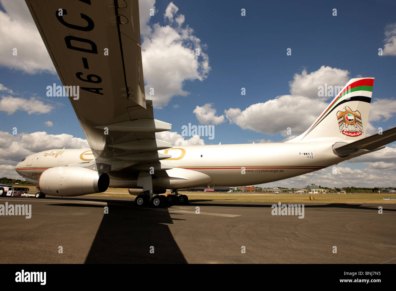 Etihad A330-200F Flugzeug Stockfoto