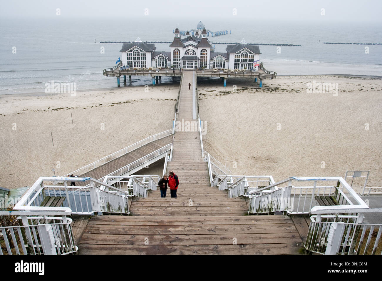 Selliner Seebrücke auf Rügen Insel. Deutschland Stockfoto