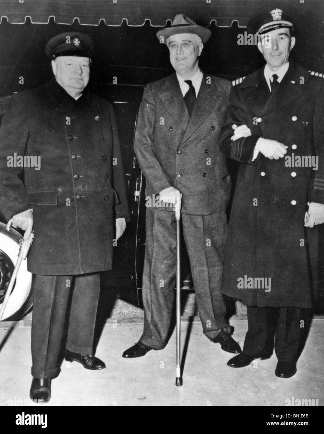 WINSTON CHURCHILL in Washington mit Präsident Roosevelt im Jahre 1941 Stockfoto