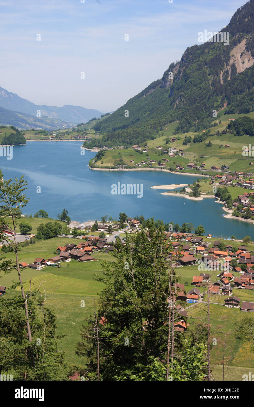 Schweiz-Kanton Obwalden herumhängen Lungernsee Tourismus Landschaft Brünigpass Pass Stockfoto