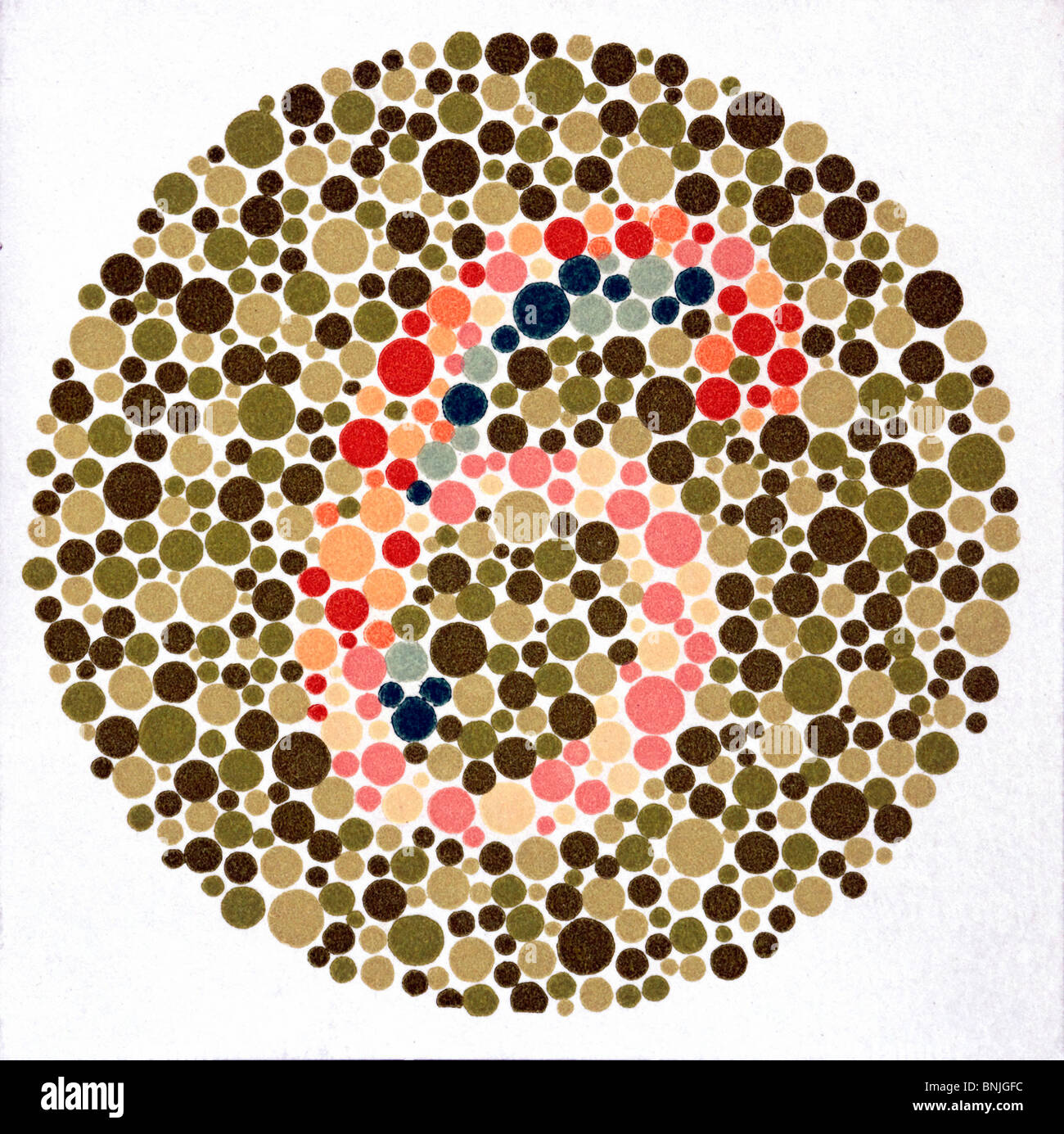 Farbe Blindheit Streitkrafte Farbe Vision Testen Pseudo Gleichfarbig Platte Wahrnehmung Rot Grun Farbenblind Farbtest Testen Stockfotografie Alamy