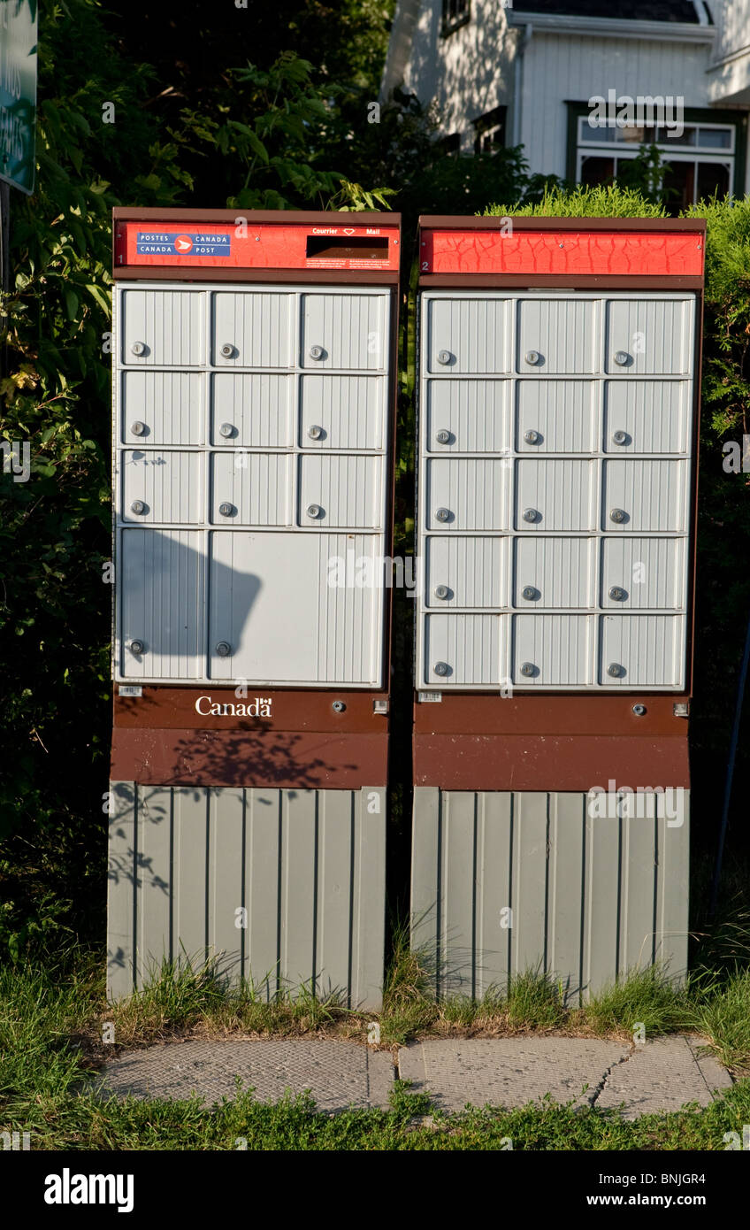 Canada Post ländlichen Postfächer auf Ile d ' Orleans Stockfoto