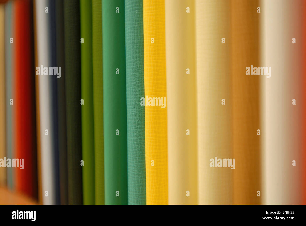 Ledertaschen Fall Detail Nahaufnahme Oberflächenfarbe Farben bunt bunte Objekte Stockfoto