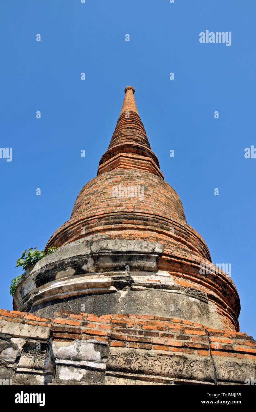 Architektur Asien Ayutthaya Buddhismus buddhistische Tempel Anordnung Cetiya Chedi Chetiya Erleuchtung Religion Gewaltlosigkeit glauben Stockfoto