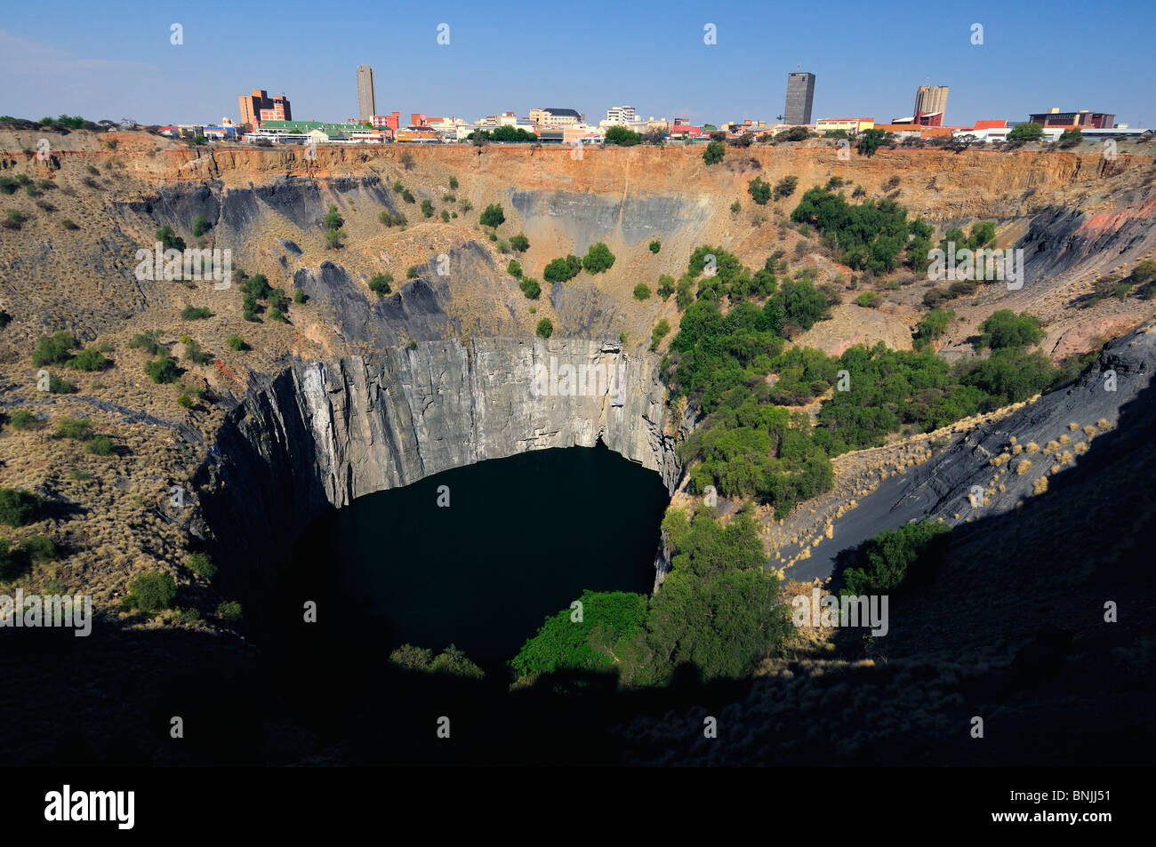 Das Big Hole Tagebau-meine Geschichte Bergbau Northern Cape-Südafrika Kimberley Diamanten Stockfoto