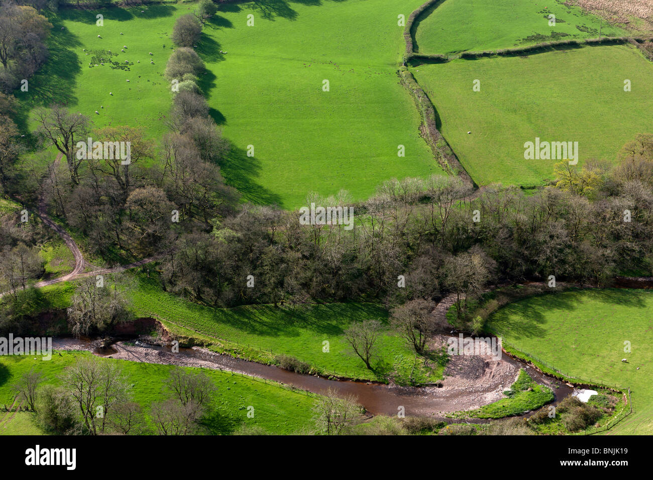 Blick vom Position Cennen Castle. Brecon Beacons National Park. Wales. GB. Europa Stockfoto