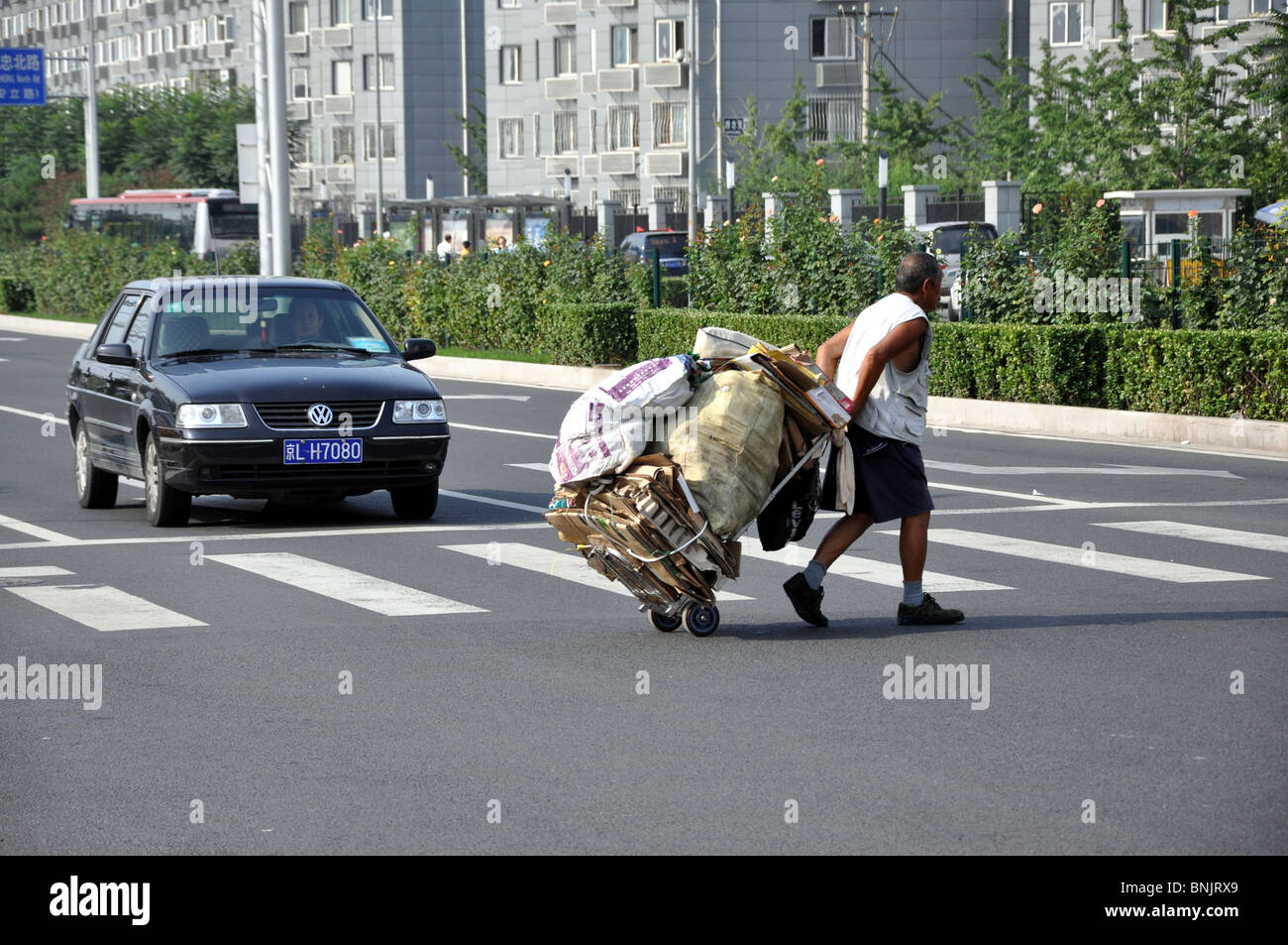 Beijing Road Szene, China Stockfoto