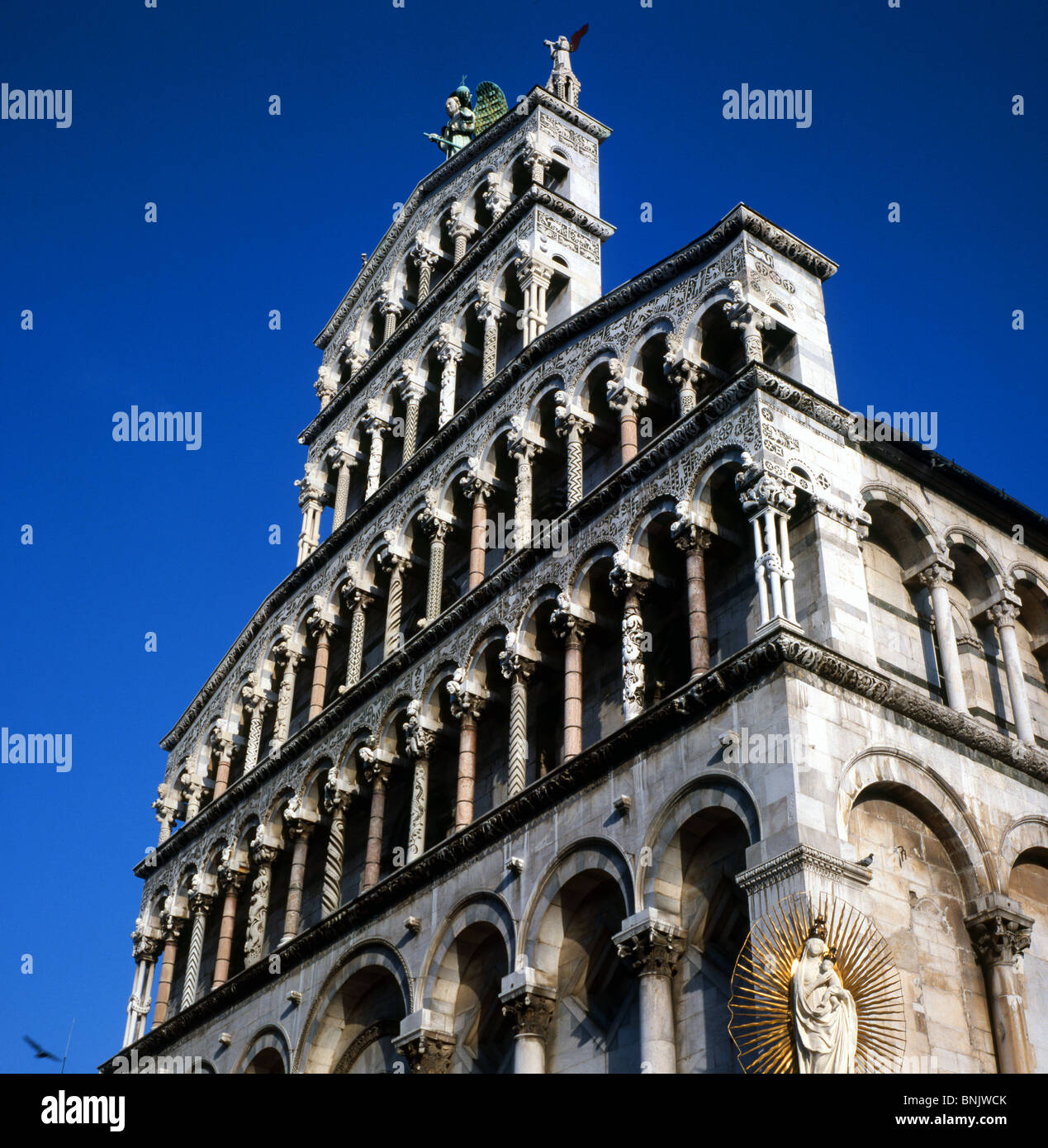 Basilica di San Michele in Foro, Lucca Stockfoto