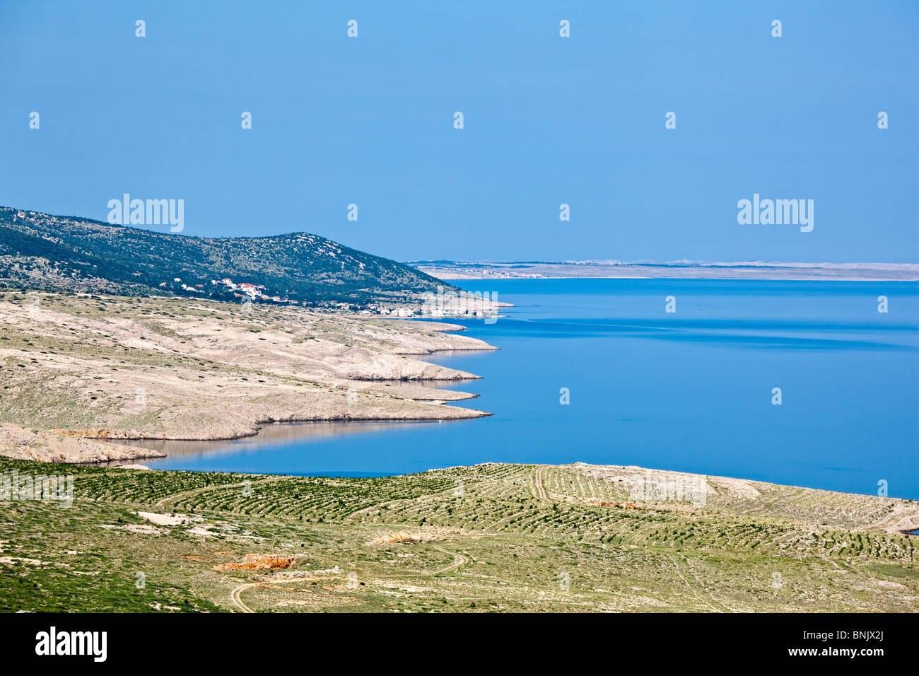Adriatischen Landschaft in der Nähe von Zadar, Kroatien Stockfoto