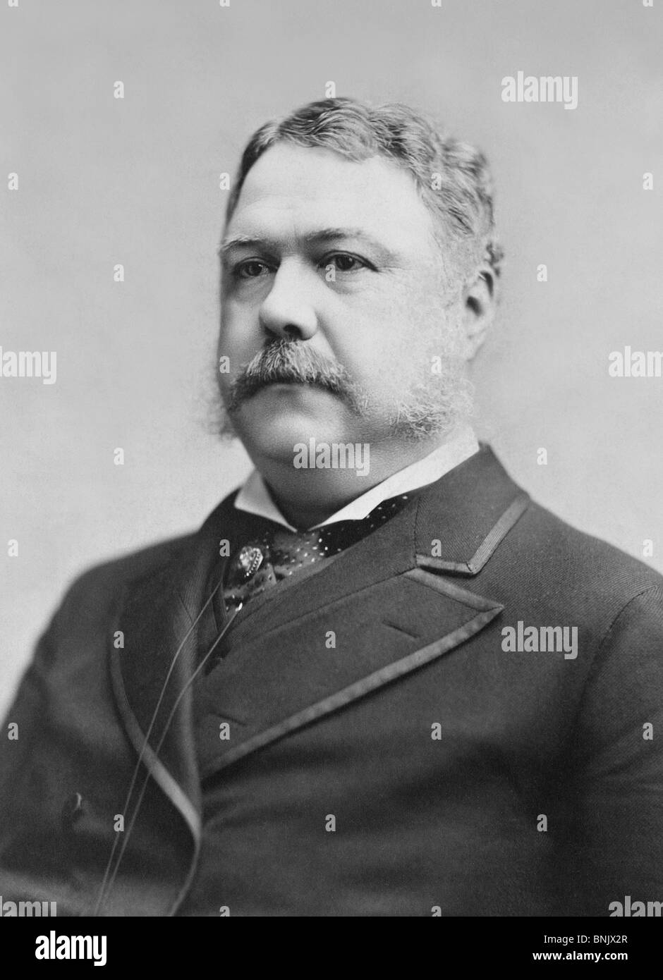 Portrait-Foto ca. 1882 von Chester A Arthur (1829-1886) - der 21. Präsident der USA (1881 – 1885). Stockfoto