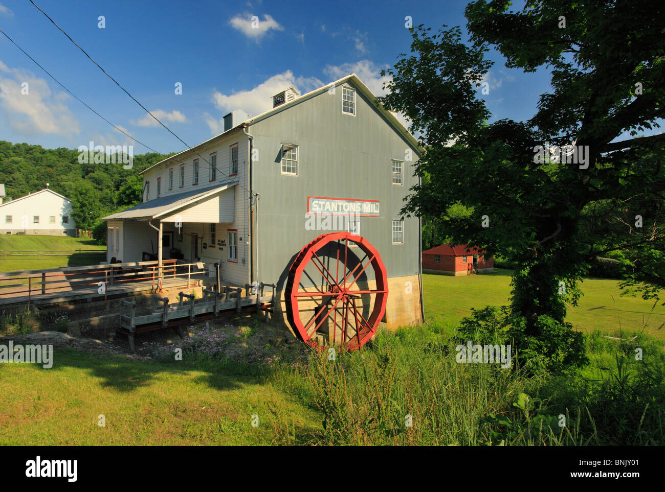 Stantons Mühle, Fichte Wald Handwerker Dorf Grantsville, Maryland, USA Stockfoto