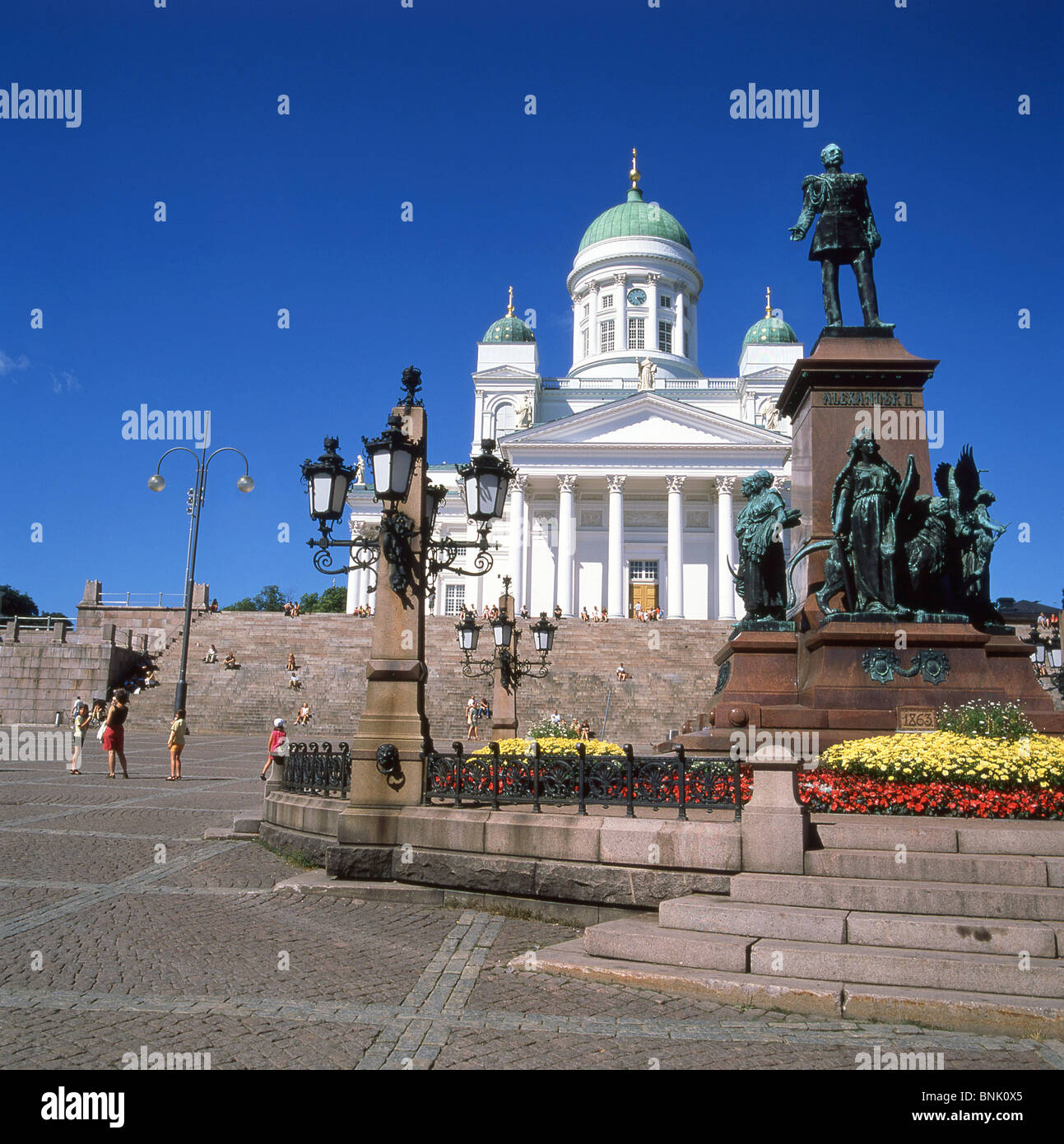 Kathedrale von Helsinki, Senatsplatz, Stadt Helsinki, Republik Finnland Stockfoto