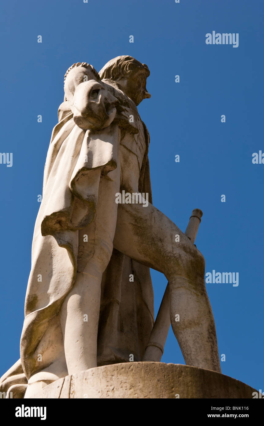 Die Statue von Lord Nelson in Norwich Cathedral in Norwich, Norfolk, England, Großbritannien, Uk Stockfoto