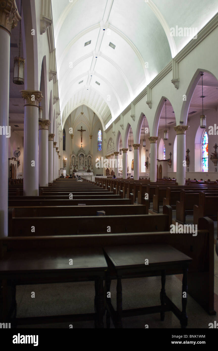 San Agustin Kirche im Old Historic District von Laredo, Texas. Stockfoto