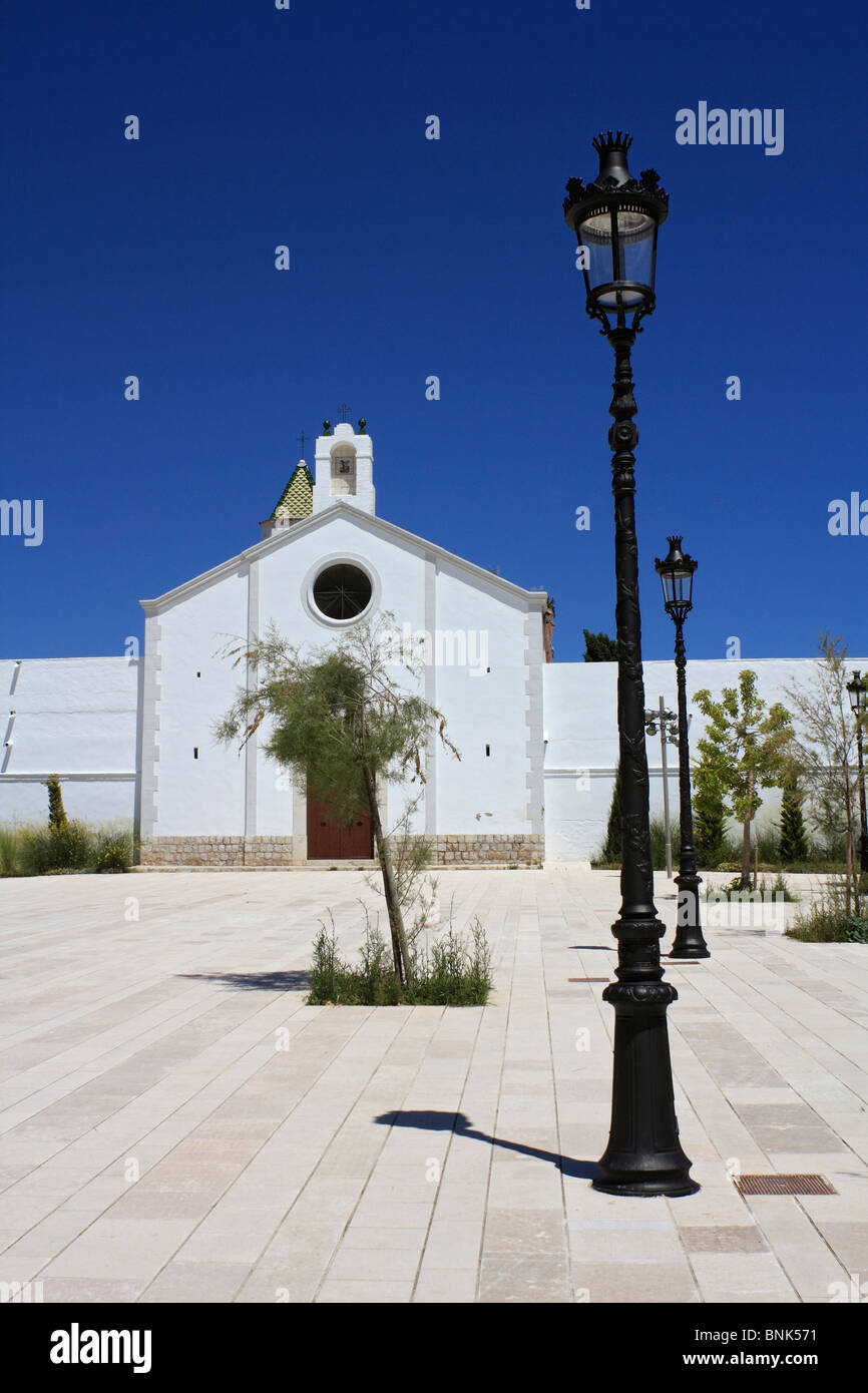 Der Friedhof Sant Sebastia in Sitges, Katalonien, Spanien. Stockfoto