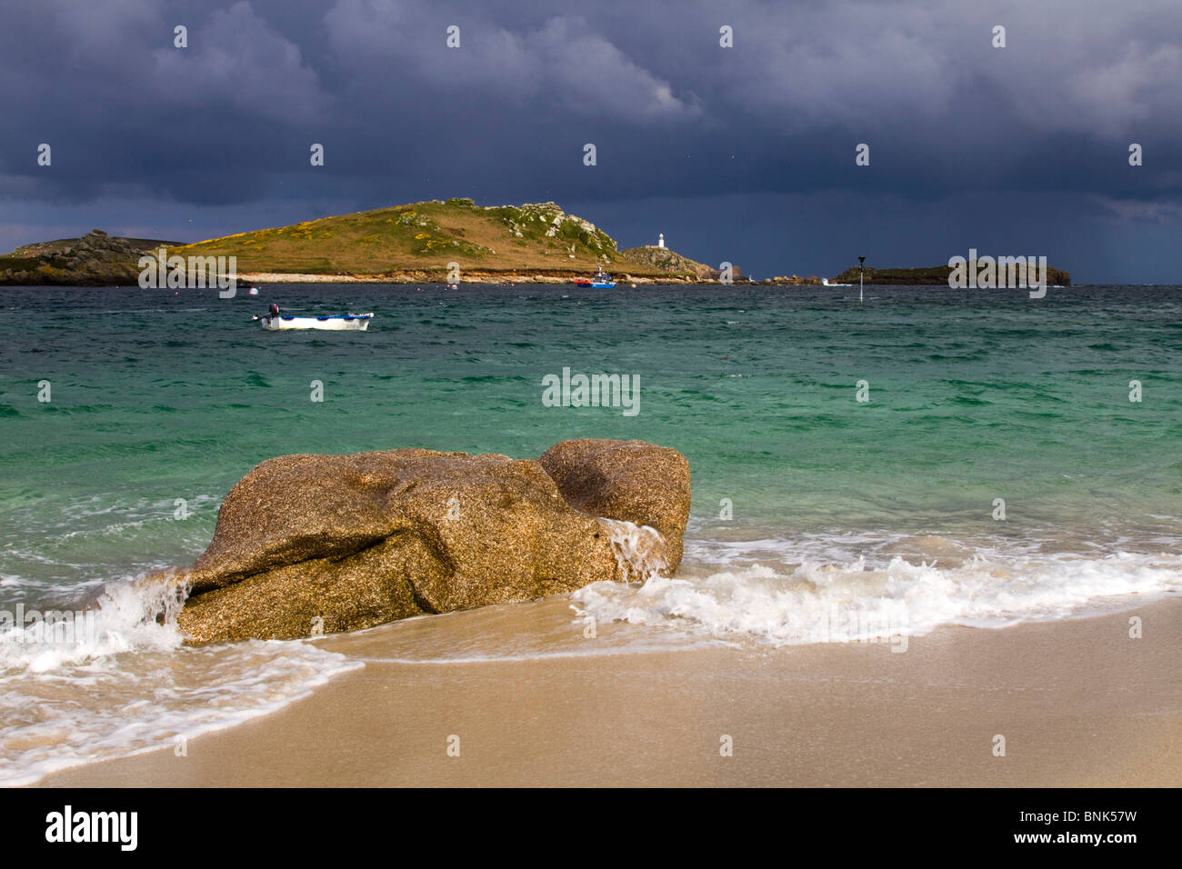 St Martins; mit Blick auf Round Island; Isles of Scilly Stockfoto