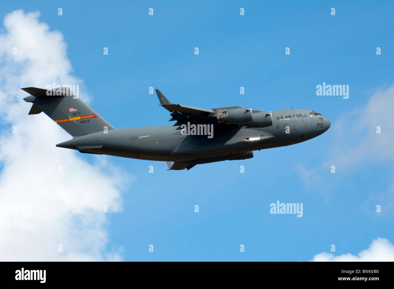 Boeing KC-135R Stratotanker während des Fluges Stockfoto