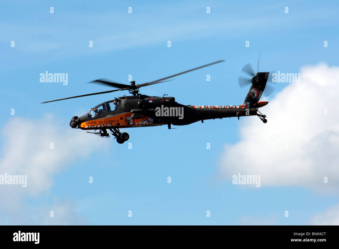 Königlichen niederländischen Luftwaffe Boeing AH - 64D Apache-Hubschrauber Stockfoto