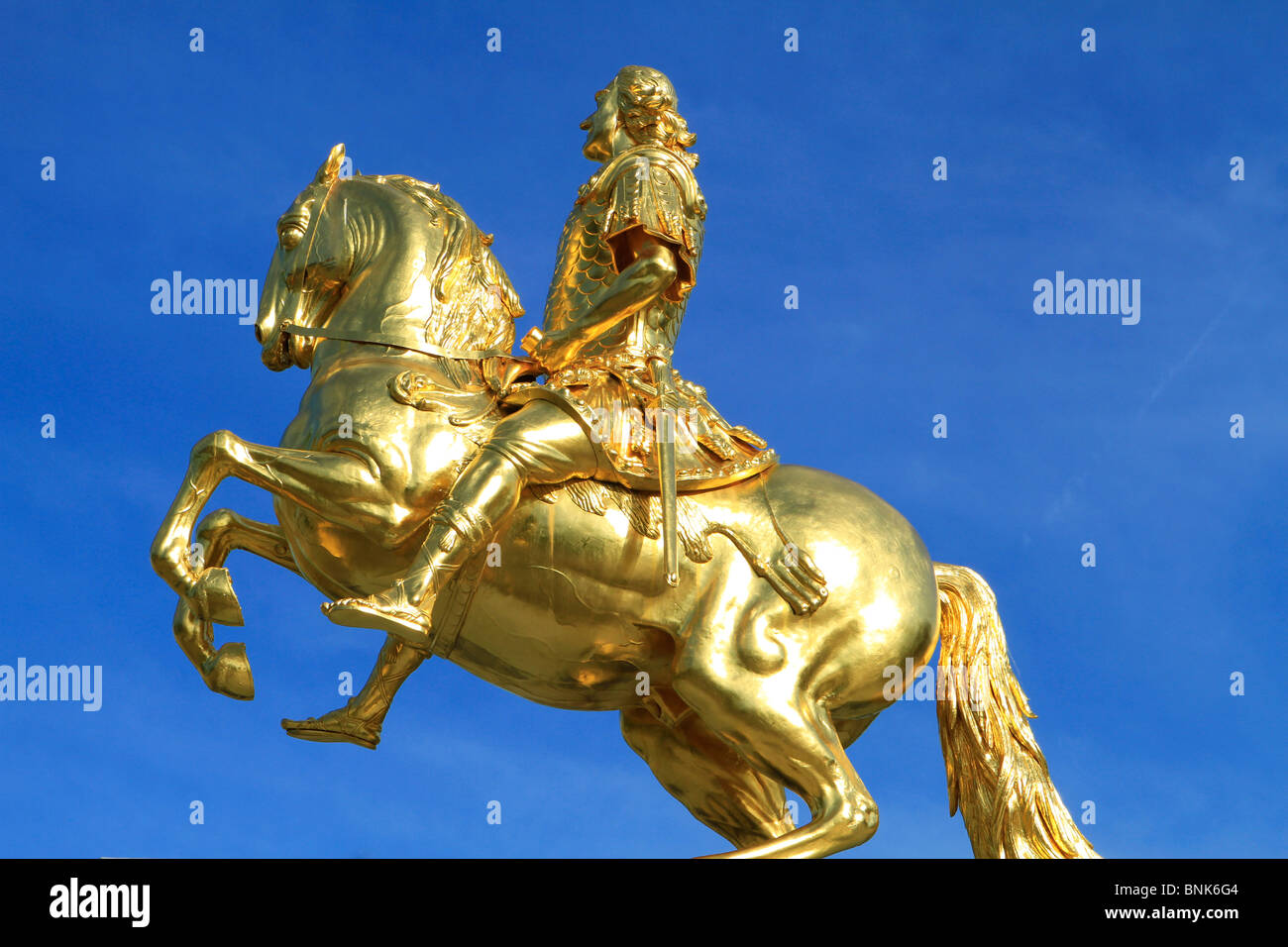 Goldener Reiter, Dresden, Sachsen, Deutschland, Europa Stockfoto