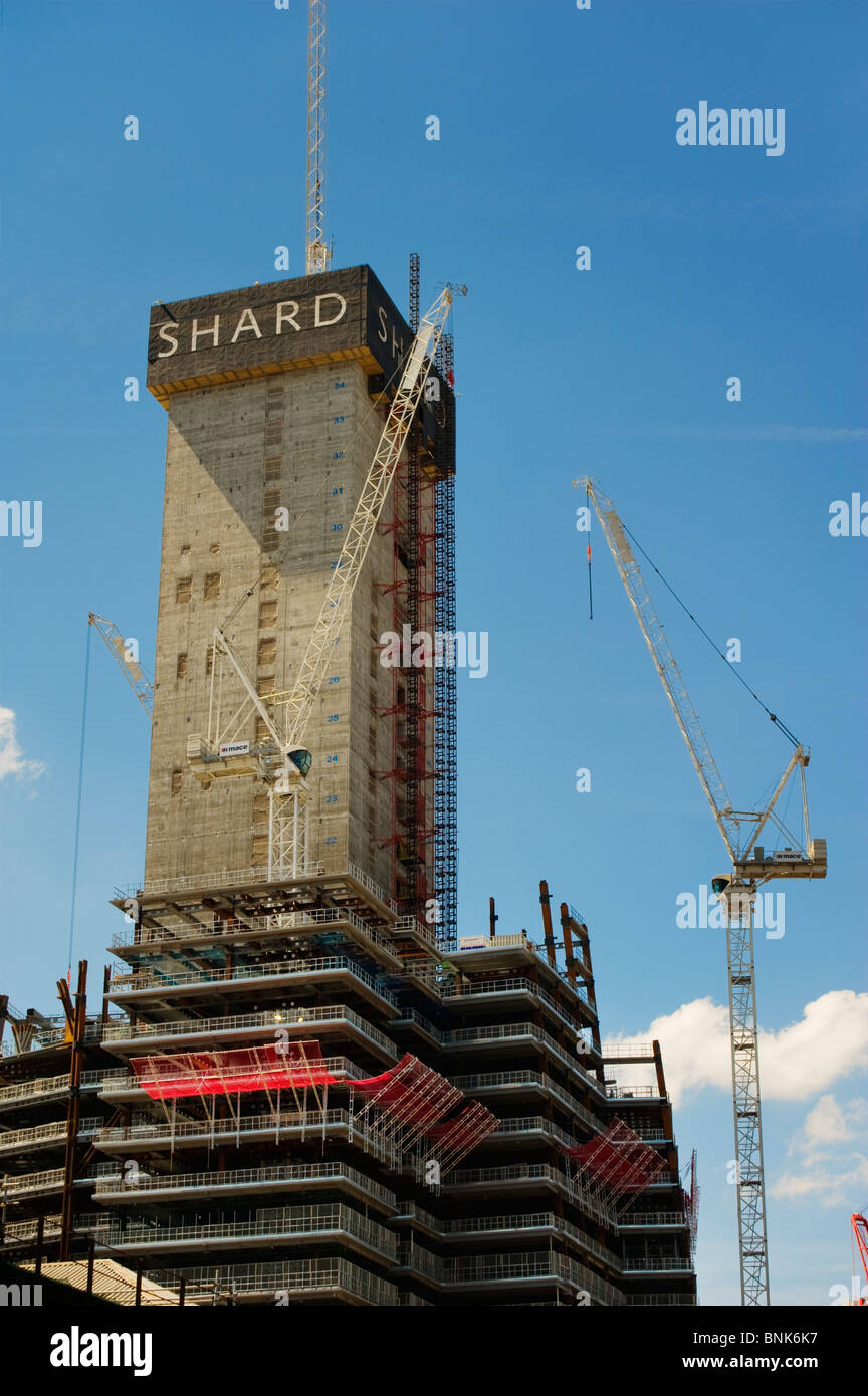 Bau von Shard London England UK Juli 2010 Stockfoto