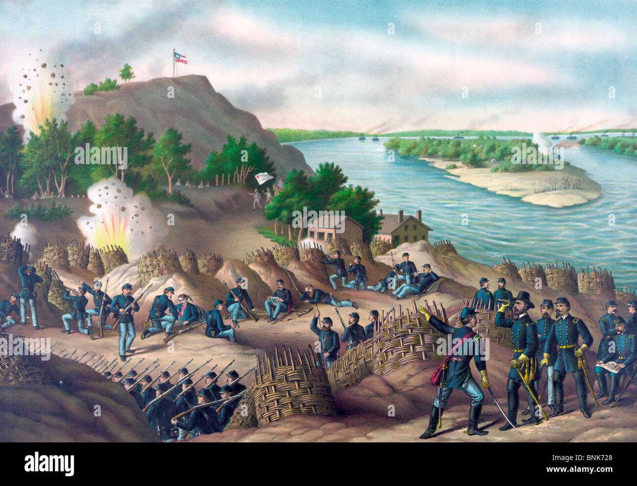 Die Belagerung von Vicksburg, Mississippi in den US Civil War Stockfoto