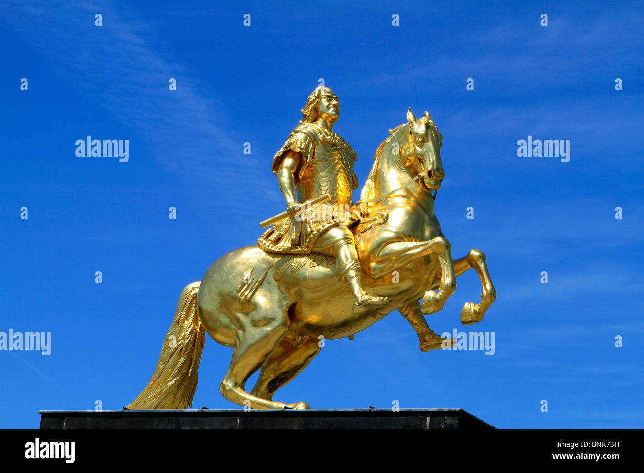 Goldener Reiter, Dresden, Sachsen, Deutschland, Europa Stockfoto