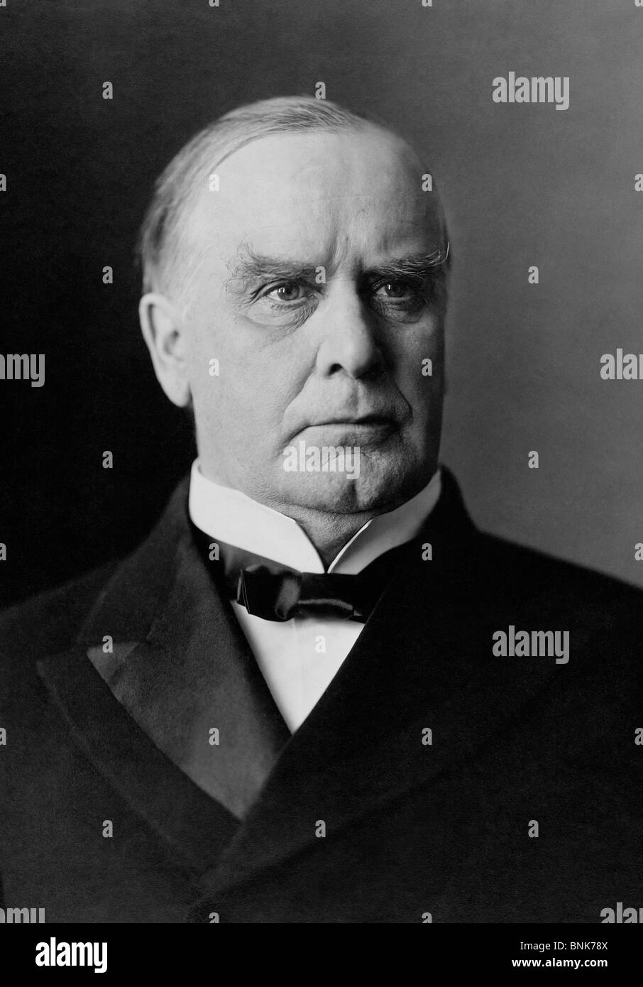 Porträt-Foto-1900 von William McKinley Jr. (1843-1901) - der 25. US-Präsident (1897-1901) + die dritte ermordet werden. Stockfoto