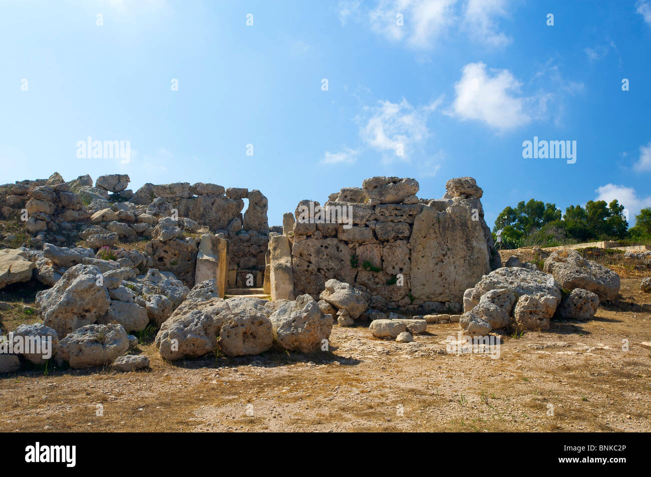 Malta Gozo Xaghra Ggantija Tempel Ausgrabung Ausgrabungen antike antik antike antikes mehr Antike alte Geschichte Stockfoto