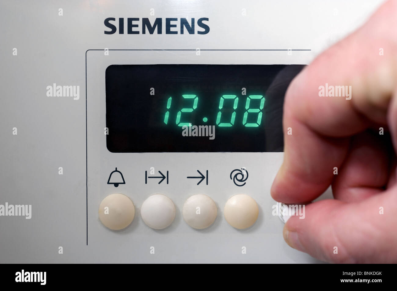 Siemens Elektro Herd Zeitsteuerung Stockfoto