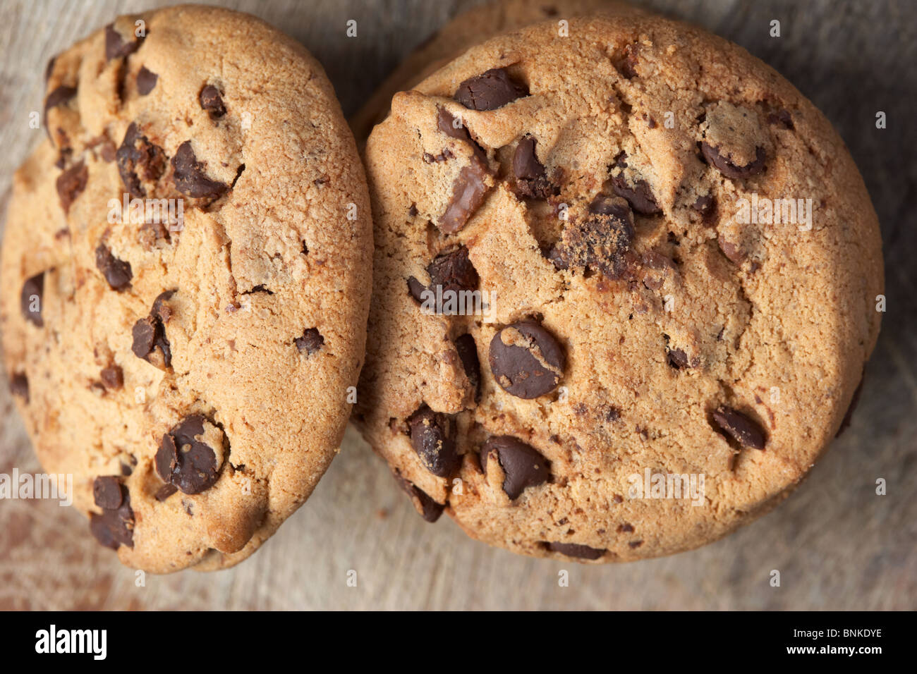 Haufen von amerikanische Schokoladenkekse Stockfoto