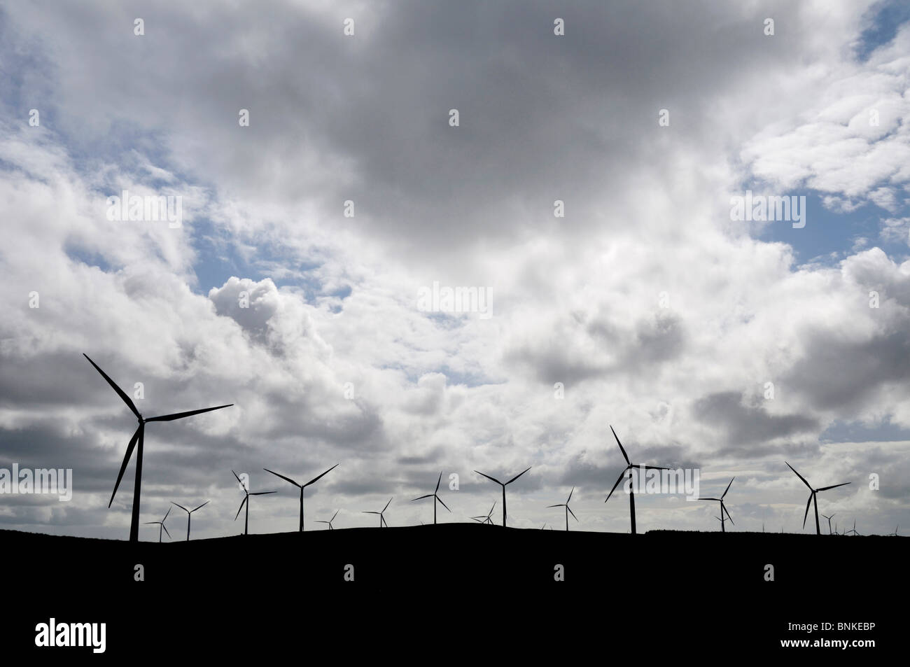 Windkraftanlagen, Windparks Whitelee, in der Nähe von Glasgow, Schottland Stockfoto