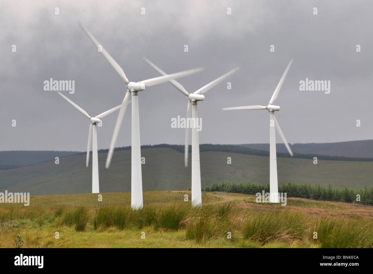 Windkraftanlagen, Hagshaw Hügel in der Nähe von Douglas, Schottland Stockfoto