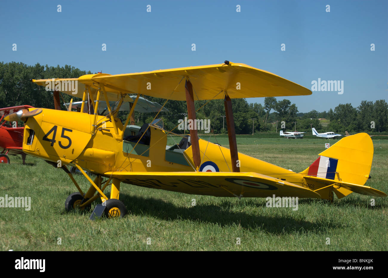 Britische Oldtimer-Flugzeuge Stockfoto