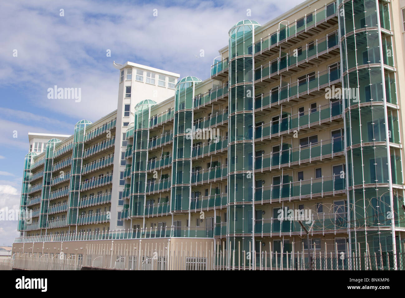 Meerblick Wohnungen der Isle of Portland, Dorset. Stockfoto