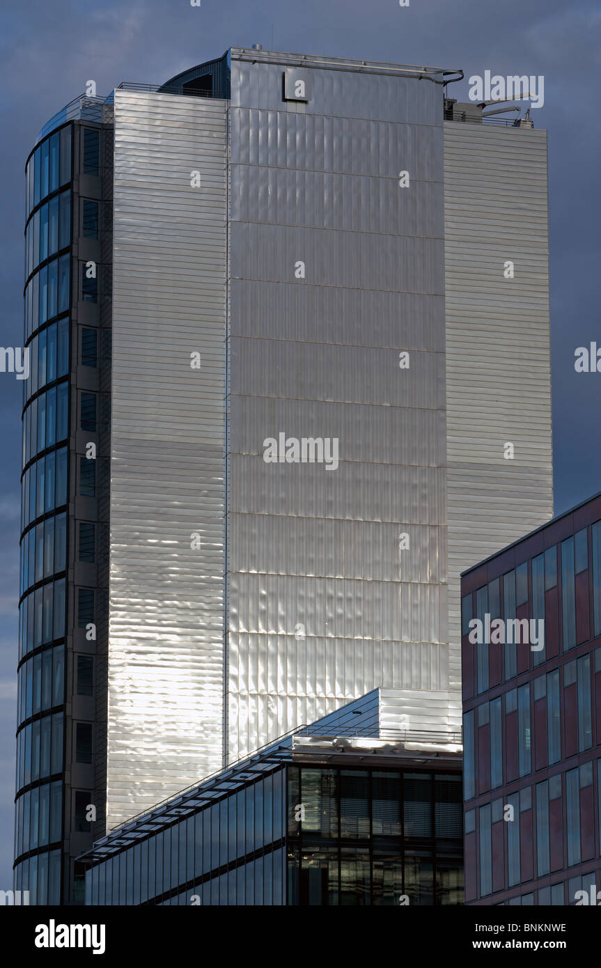 Media Tower, Bürogebäude, Düsseldorf, Deutschland. Stockfoto